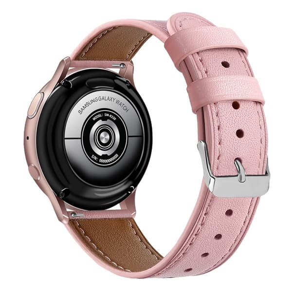 20 mm klockarmband i äkta läder från Universal Cowhide - Rosa Rosa