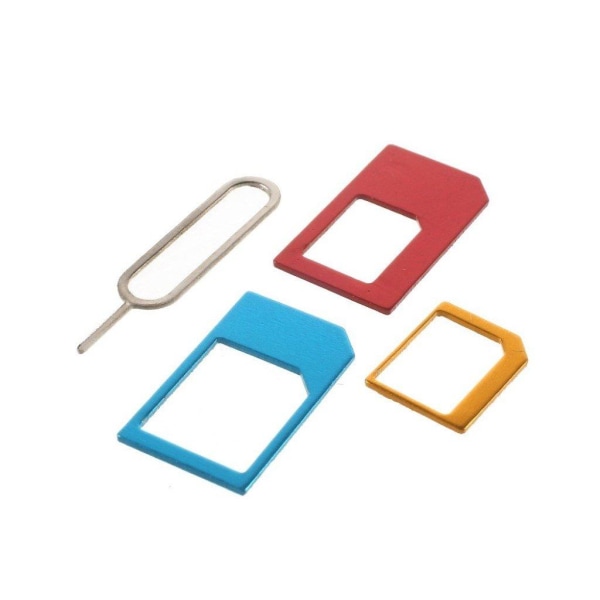 Verktygs-kit med sim-kort adapter som passar för iPhone 4-6 multifärg