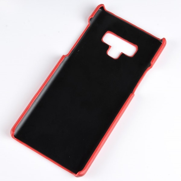 Samsung Galaxy Note 9 mobilskal plast syntetläder litchi - Röd Röd