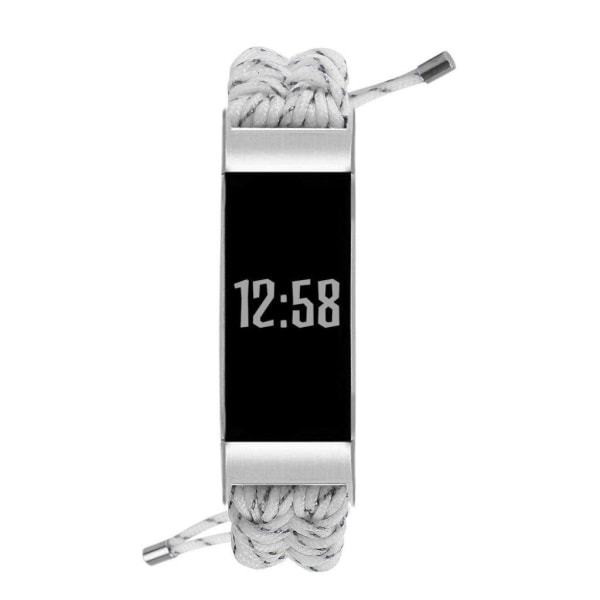 Fitbit Charge 4 / 3 braided watch band - White Vit