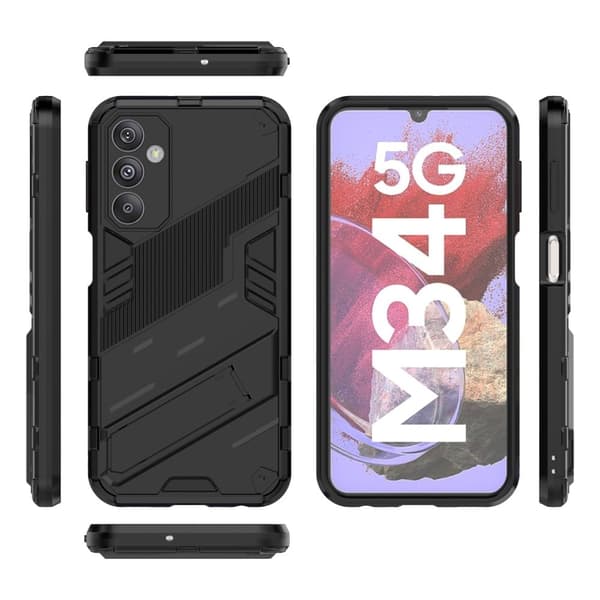 Shockproof Hybrid Deksel med A Modern Touch til Samsung Galaxy M34 - Svart Black
