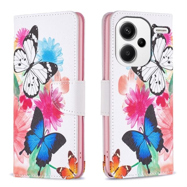 Wonderland Xiaomi Redmi Note 13 Pro Plus flip-etui - To Sommerfugler Pink