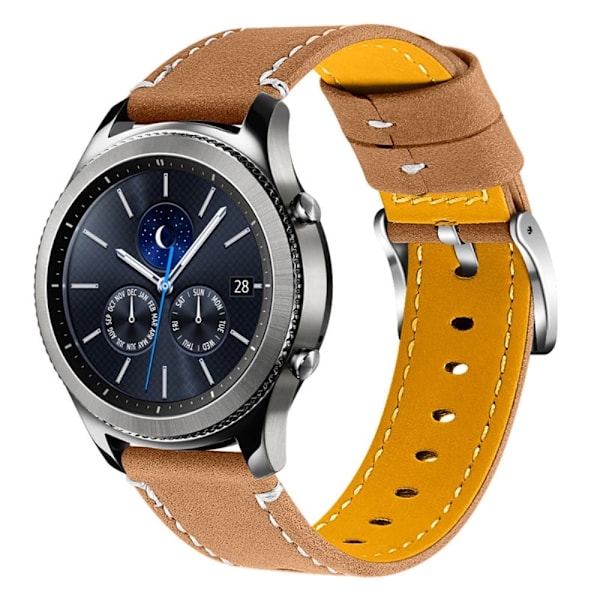 Honor MagicWatch 2 46mm klockarmband i mjukt koskinnläder - Matte Kaffe Brun