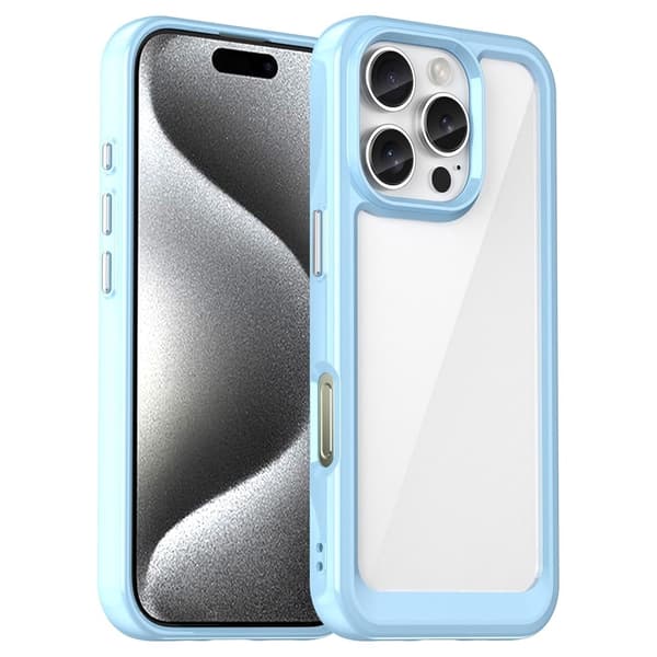 Pehmeä ja mattapintainen kuori iPhone 16 Pro - Sininen Blue
