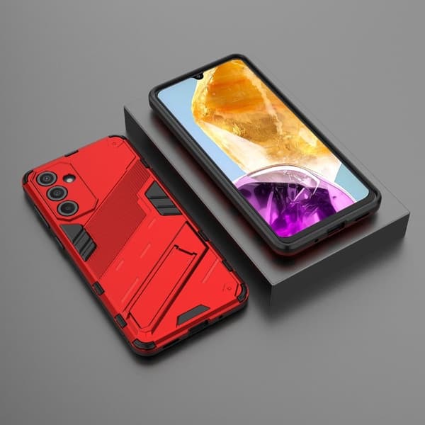 Stødsikkert moderne Samsung Galaxy M55 hybridcover - Rød Red