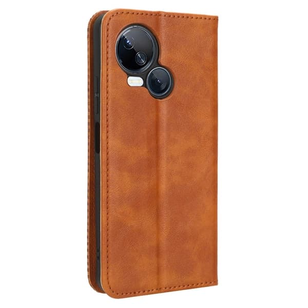 Bofink Vintage Tecno Spark 10 5g Læder Etui - Brun Brown