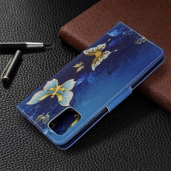 Wonderland Samsung Galaxy A71 flip-etui - Sommerfugler I Metall Multicolor