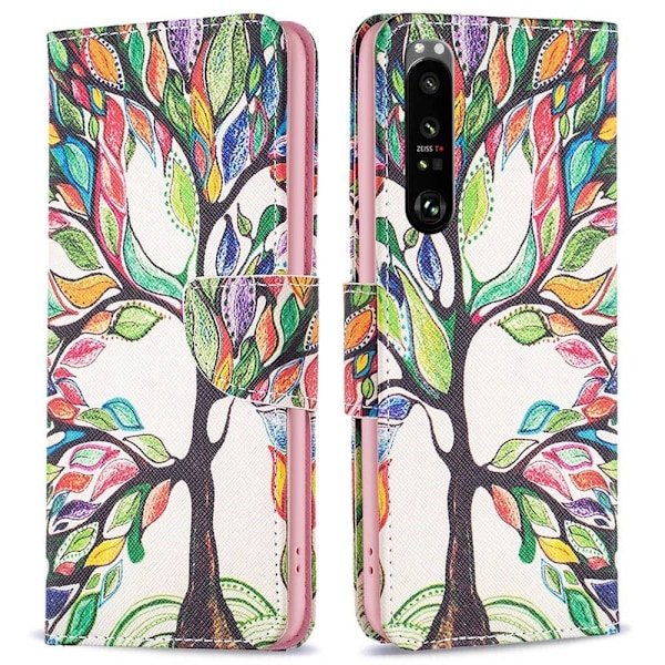 Wonderland Sony Xperia 1 III flip etui - Livstræ Multicolor