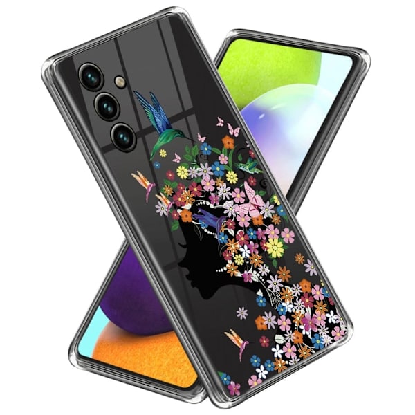 Deco Samsung Galaxy A55 cover - Blomsterfe Pink