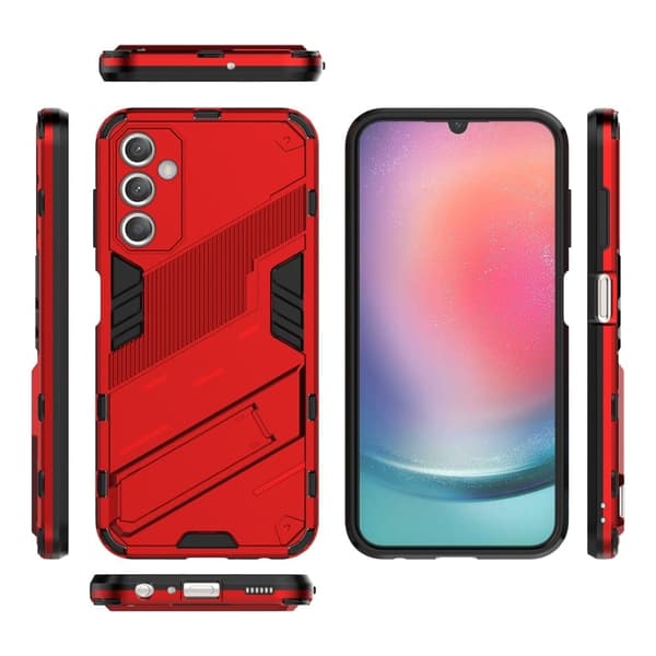 Shockproof Hybrid Deksel med A Modern Touch til Samsung Galaxy S23 Fe - Rød Red