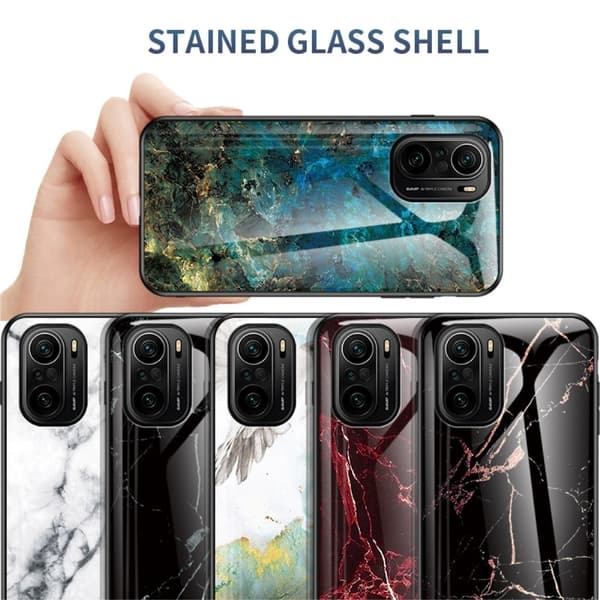 Fantasy Marble Xiaomi Mi 11i / K40 Pro Plus / Poco F3 Deksel - Hvit Klinkekule White