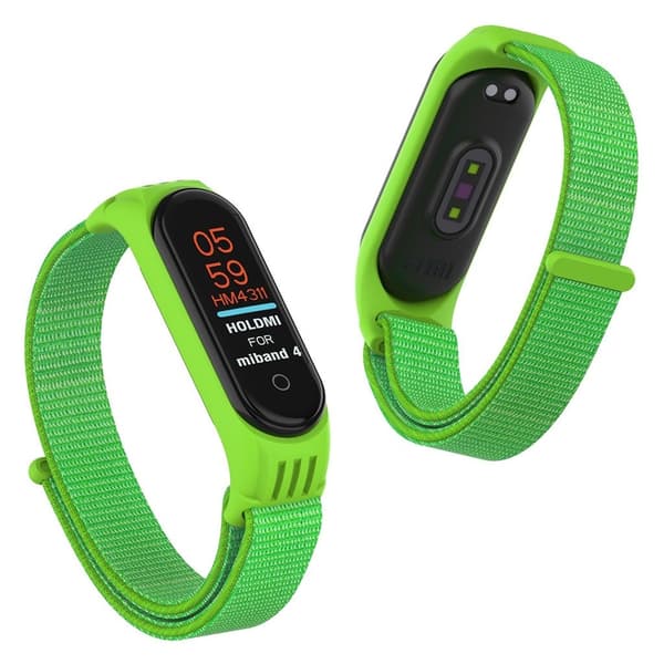 Xiaomi Mi Band 4 / 3 holdbar nylon Urrem - Grøn Green