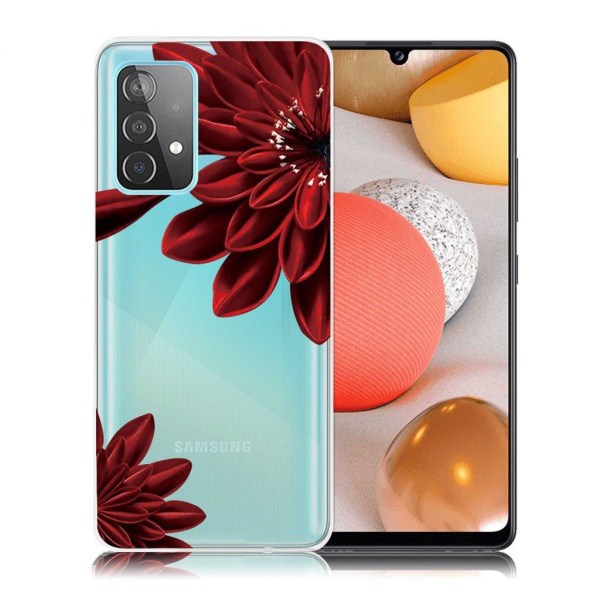 Deco Samsung Galaxy A52 5G skal - Röd Blomma Röd