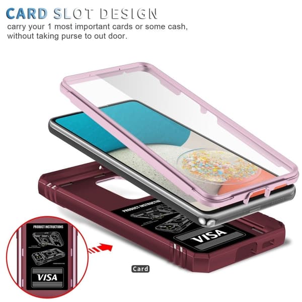 Bofink Combat Samsung Galaxy A53 5G deksel - Rosa / Mørkerød Pink