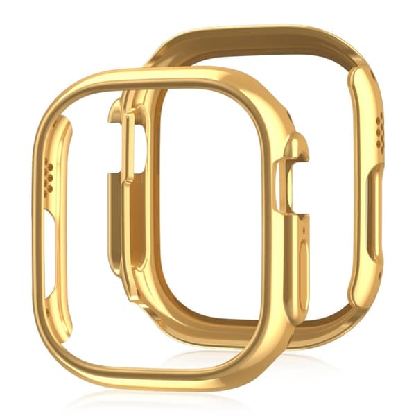 Apple Watch Series 9 / 8 / 7 45mm klockfodral Galvaniserad dropptålig Stöttålig Case - Guld Guld