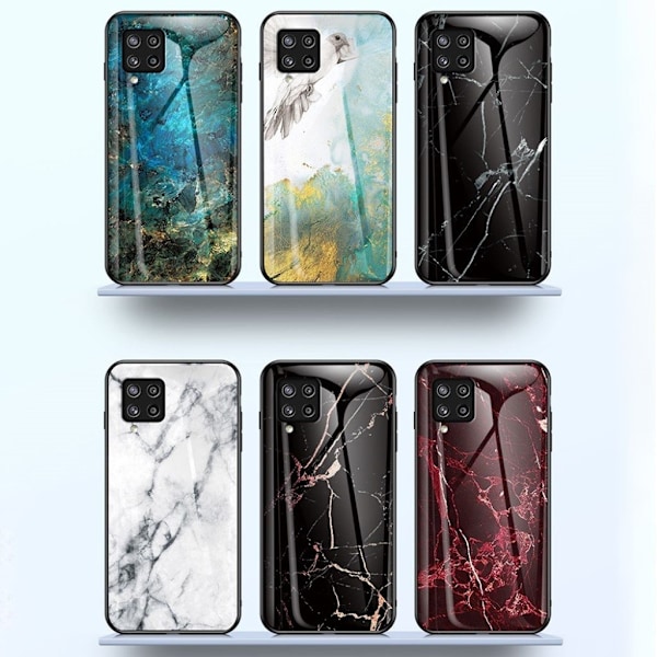 Fantasy Marmor Samsung Galaxy M42 5G skal - Vit Marmor Vit