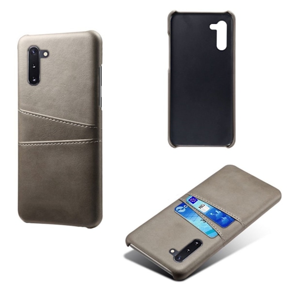 Dual Card Samsung Galaxy Note 10 cover - Grå Silver grey