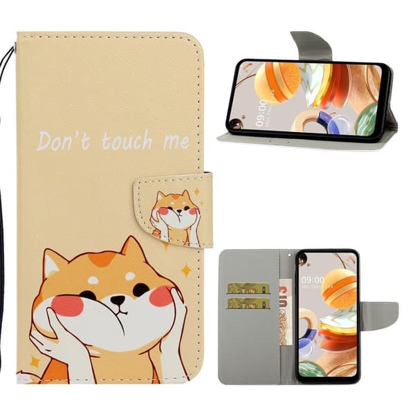 Wonderland LG K61 Etui - Gul Kat Multicolor