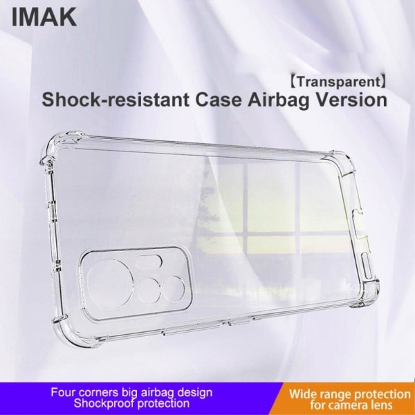 IMAK Airbagskydd för Xiaomi 12 Lite - Transparent Transparent