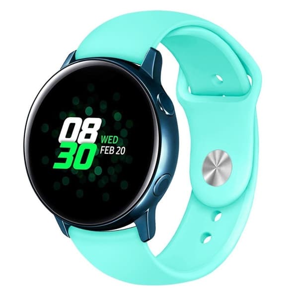 Samsung Galaxy Watch Active fleksibel silikone Urrem - Cyan Green