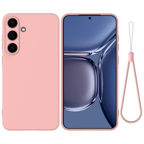 Matte Liquid Samsung Galaxy S25 Plus silikone cover - Lyserød Pink