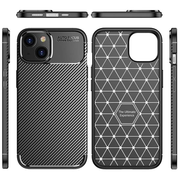 Carbon Shield iPhone 14 Plus deksel - Svart Black