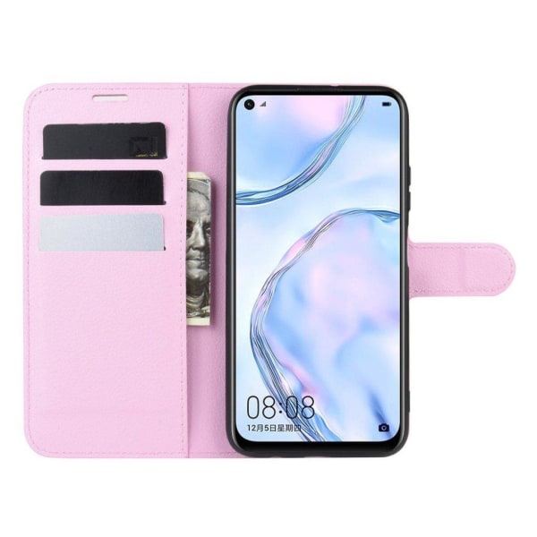 Classic Huawei P40 Lite / Nova 6 SE flip kotelot - Pinkki Pink