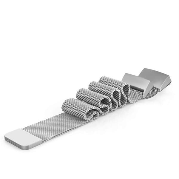 Fitbit Charge 3 klokkereim av milanese metall med galvanisert behandling - sølv Silver grey