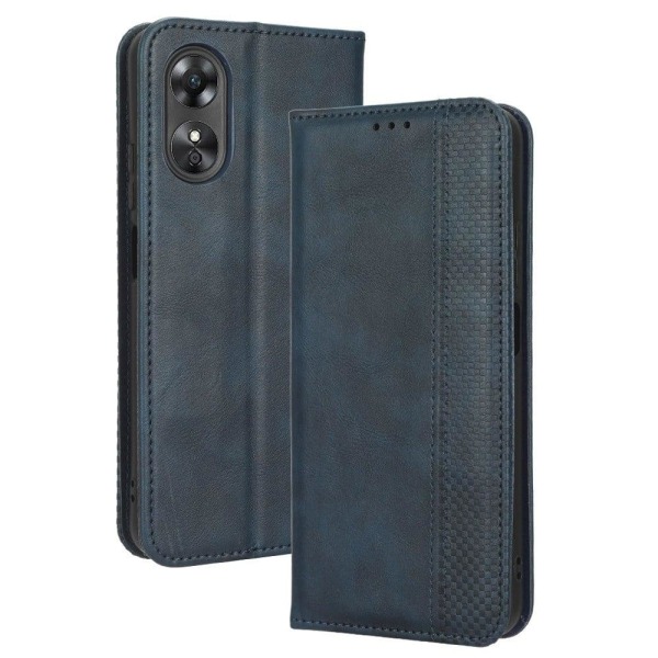 Bofink Vintage Oppo A17 Læder Etui - Blå Blue