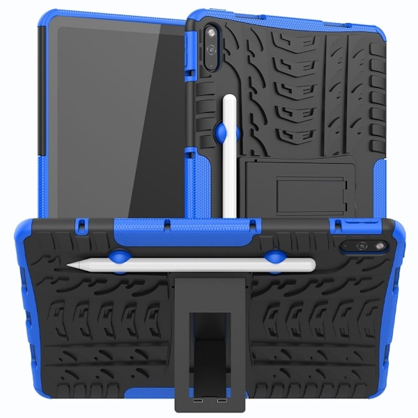 Däckmönstrat kickstand-fodral för Huawei MatePad 10.4 - Blå Blå