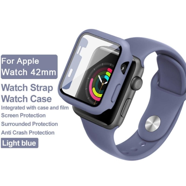 IMAK Apple Watch Series 3/2/1 42mm silicone cover with watch str Blue