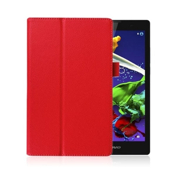 Gaarder læder-etui med stander til Lenovo IdeaTab A8-50 A5500 - Rød Red