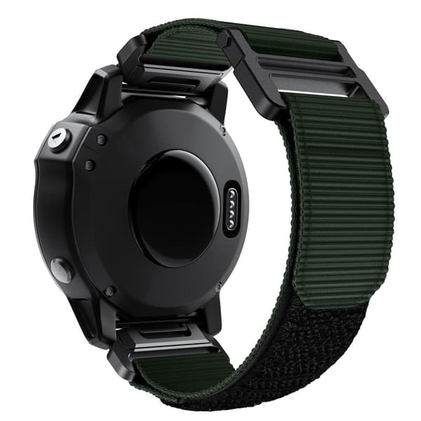Garmin Fenix 7X / 7X Pro / 6X QuickFit 26mm klockarmband Nylon Loop Justerbart handledsband - Militärgrön Grön