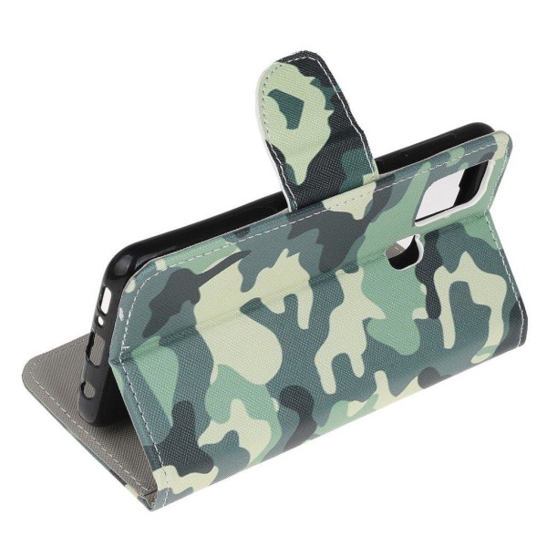 wonderland OnePlus Nord N10 5G flip etui - camouflage Green