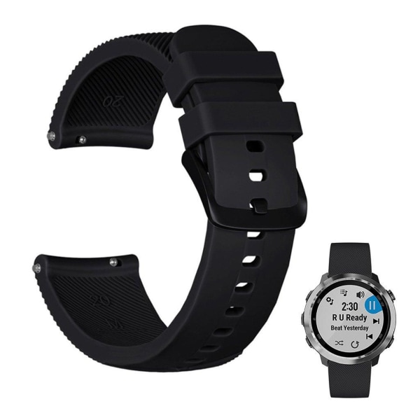 Garmin Vivomove Luxe / Vivomove 3 / Vivomove style  / Venu twill silikone Urrem - Sort Black