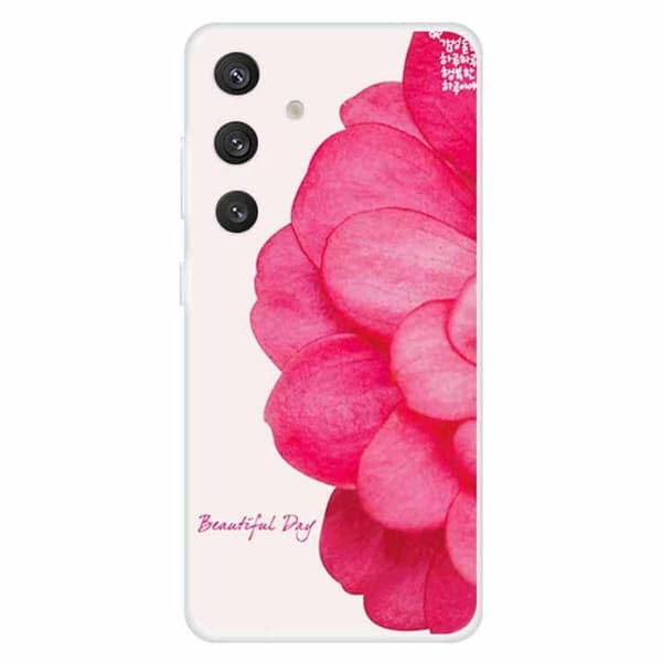Imagine Samsung Galaxy S24 cover - Pink Blomst Pink