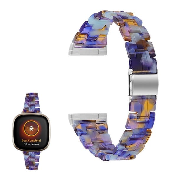 Fitbit Sense / Versa 3 hartsikellon ranneke - Sininen Mix Blue