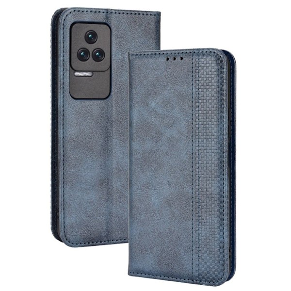 Bofink Vintage läder Xiaomi Redmi K50 / Xiaomi Redmi K50 Pro fodral - Blå Blå