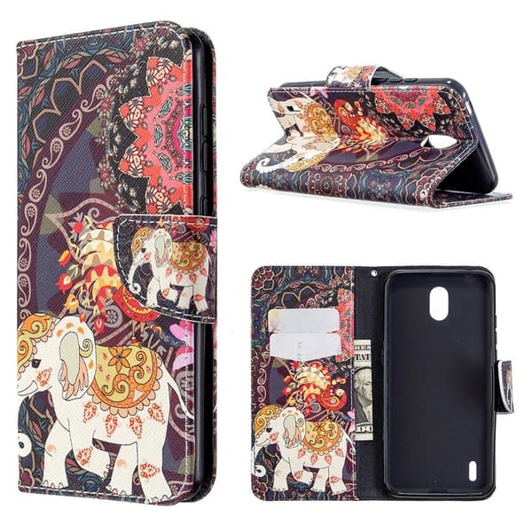 Wonderland Nokia 1.3 flip-etui - Stammeelefant Multicolor