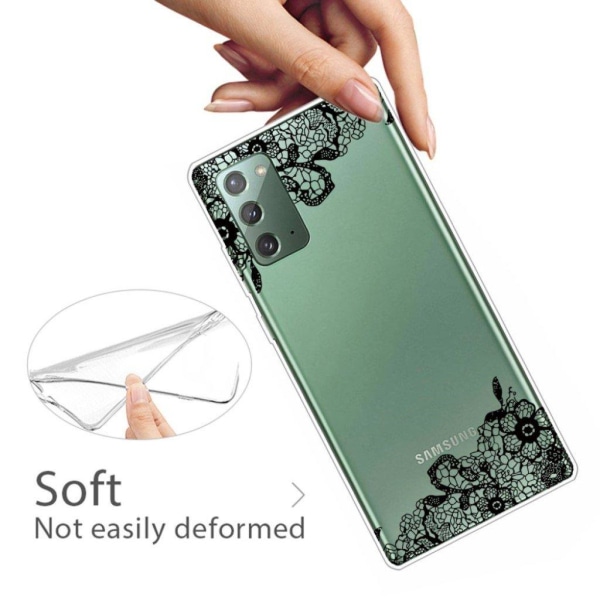 Deco Samsung Galaxy Note 20 case - Lace Flower Black