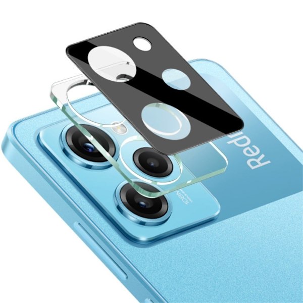 IMAK kameraskydd i glas med linslock i akryl för Xiaomi Poco X5 Pro / Redmi Note 12 Pro Speed - Svart Upplaga Svart