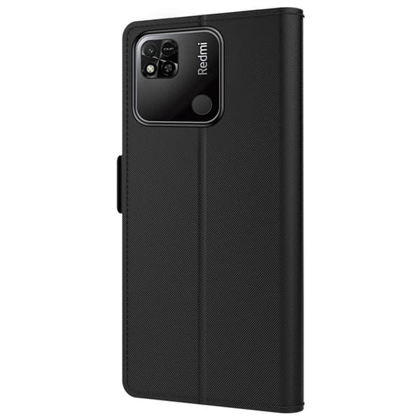 Phone Etui med Make-up Mirror og Slick Design til Xiaomi Redmi 10C - Svart Black
