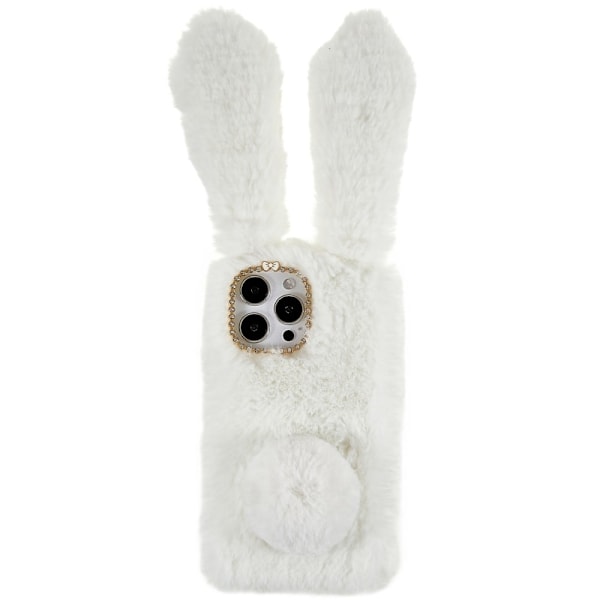 Fluffy Rabbit iPhone 14 Pro skal - Vit Vit