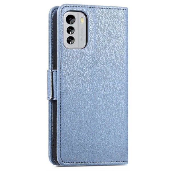 Smooth and thin premium PU leather case for Nokia G60 - Blue Blå