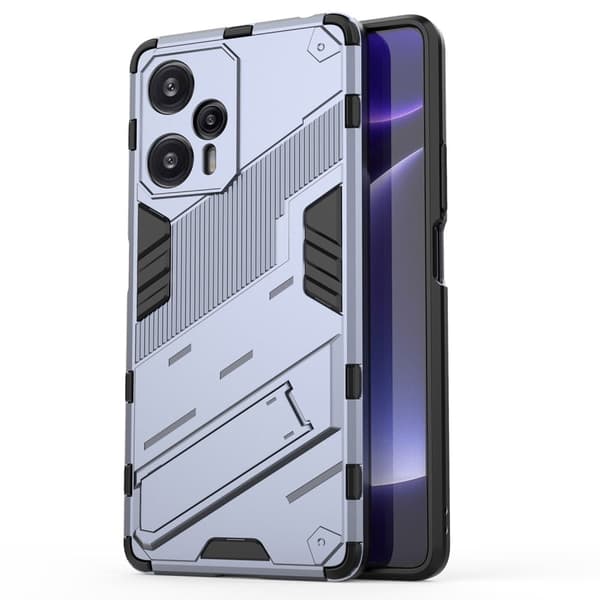 Shockproof Hybrid Deksel med A Modern Touch til Xiaomi Poco F5 / Redmi Note 12 Turbo - Mørkeblå Blue