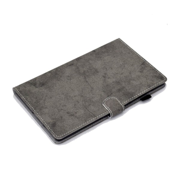 iPad 10.9 (2022) cloth textture leather flip case - Grey Silvergrå