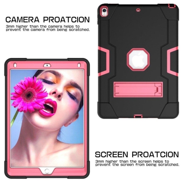 iPad Air (2019) shockproof hybrid case - Black / Rose Pink
