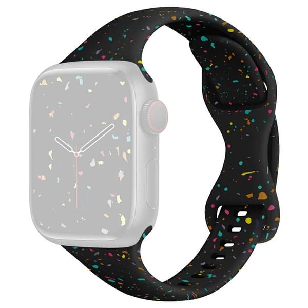 Rem Apple Watch Series 41mm - 40mm - 38mm Silikonerem - Sort Black