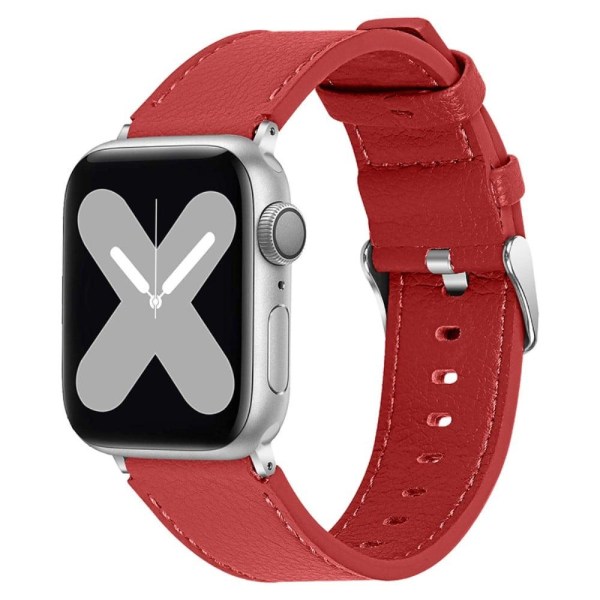 Apple Watch (41mm) urrem i ægte okselæder - Rød Red