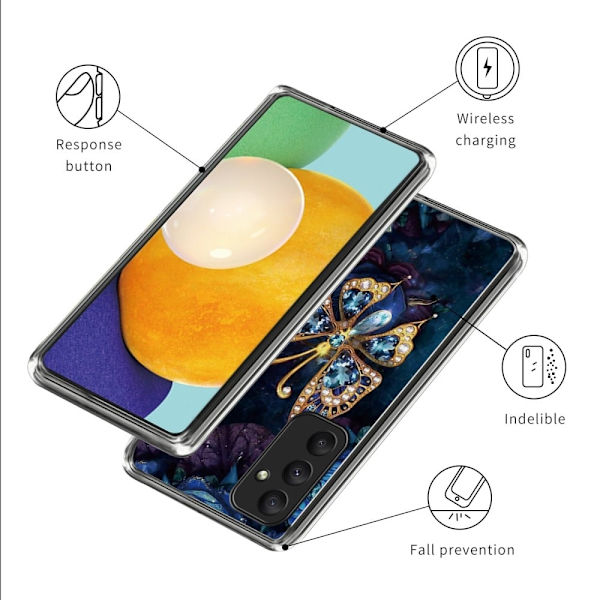 Deco Samsung Galaxy A55 cover - Smykke Sommerfugl Blue
